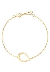 remarkable small 18k yellow gold heart love teens bracelet
